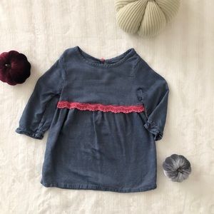 Toddler Pink Lace Detail Blouse